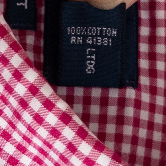 Ralph Lauren Classic Fit Red White Gingham Button Down Shirt Men's Size 17/XL - Picture 5 of 5